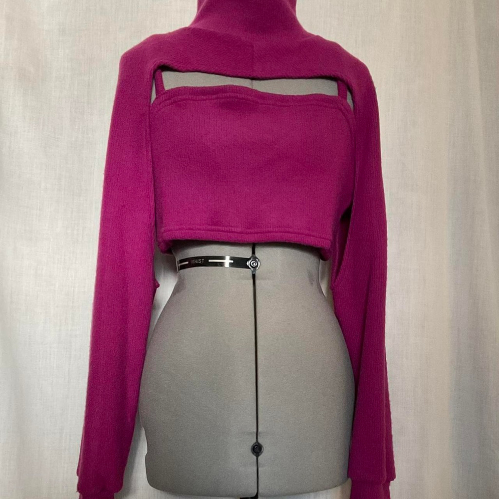 pink long sleeve turtleneck
